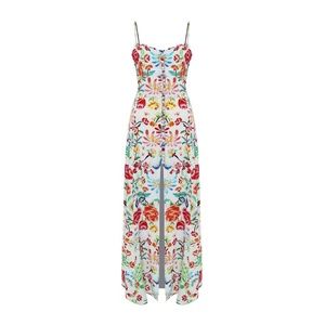 Multicolor Floral 100% Silk Dress